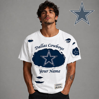PREMIUM NFL X DAL LUXURY CREW-Neck T-Shirt V3 FOR SUMMER HOLIDAY 180626