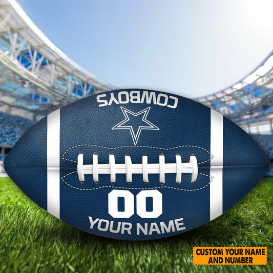 PREMIUM NFL X DAL Personalized Rugby Ball For Fan - Limited Edition NDT TDT