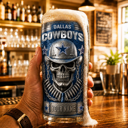 PREMIUM NFL X DC Beer Glass Custom Name Gifts For Fan NDT VHM 020626
