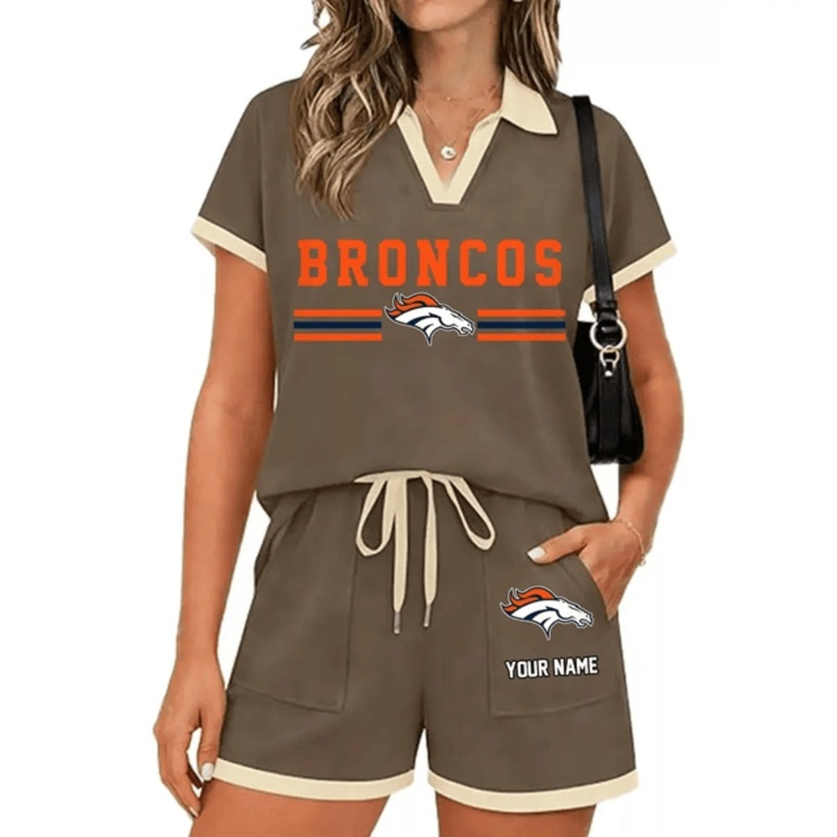 PREMIUM NFL X DEN Retro Athletic Contrast Polo Set FOR SUMMER HOLIDAY NDT NHM 100626