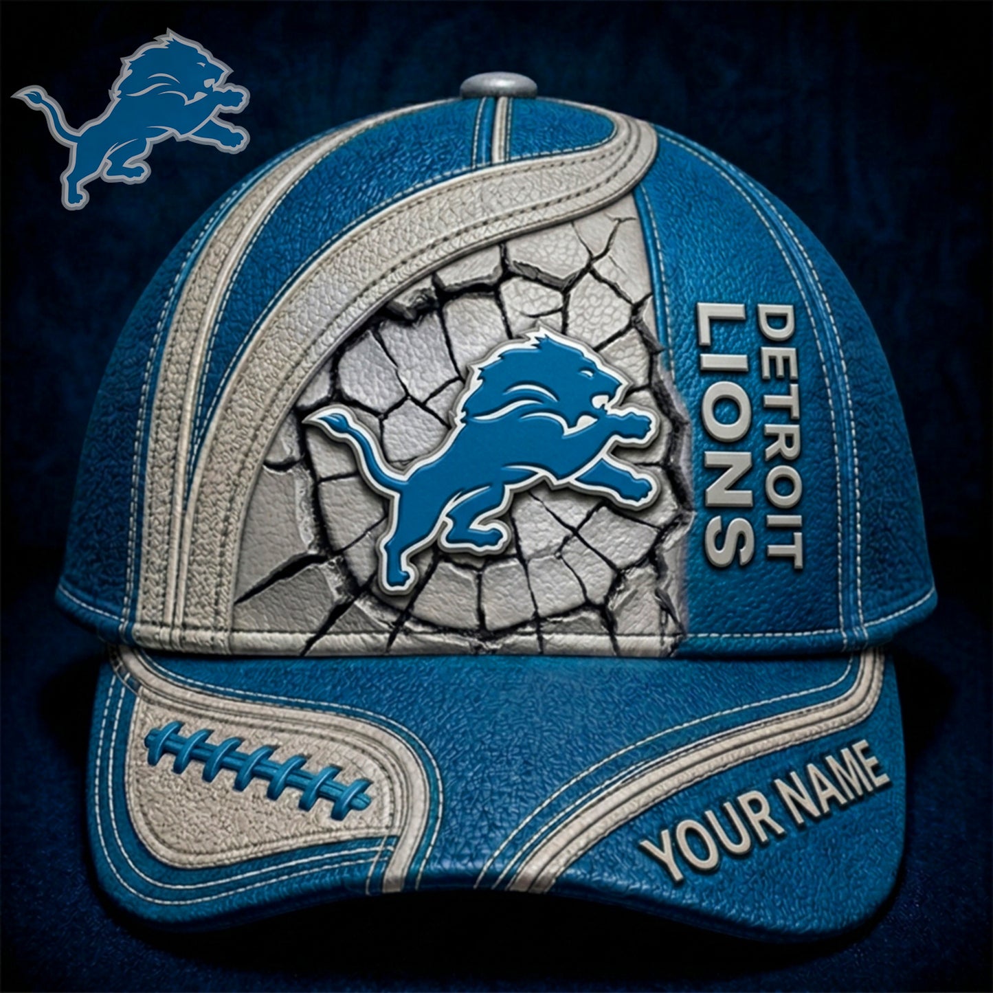 PREMIUM NFL X DET GAMEDAY Personalized CLASSIC CAP 220626