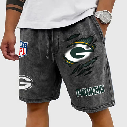PREMIUM NFL X GB CRACK SHORTS PANT FOR SUMMER HOLIDAY 130426 NDT NHM