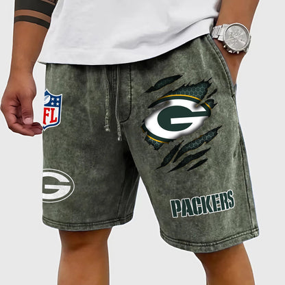PREMIUM NFL X GB CRACK SHORTS PANT FOR SUMMER HOLIDAY 130426 NDT NHM
