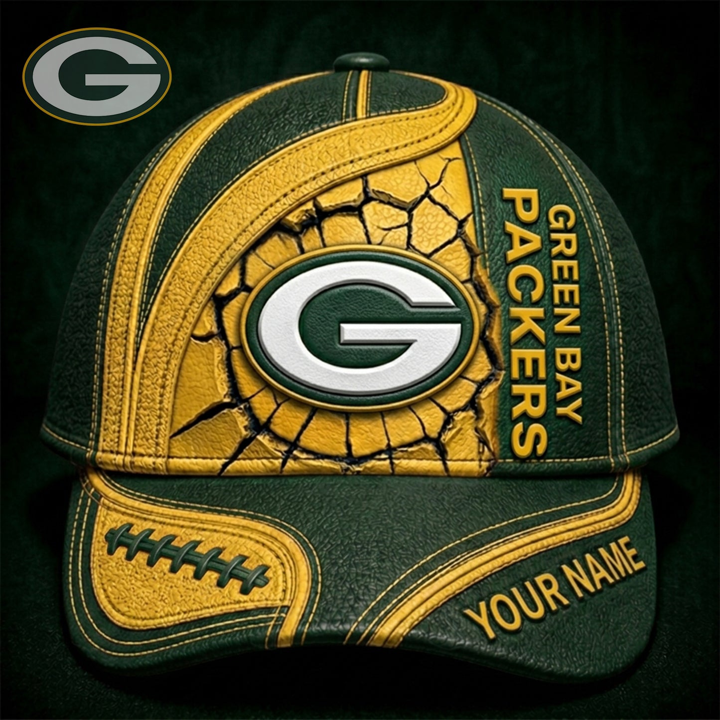 PREMIUM NFL X GB GAMEDAY Personalized CLASSIC CAP 220626