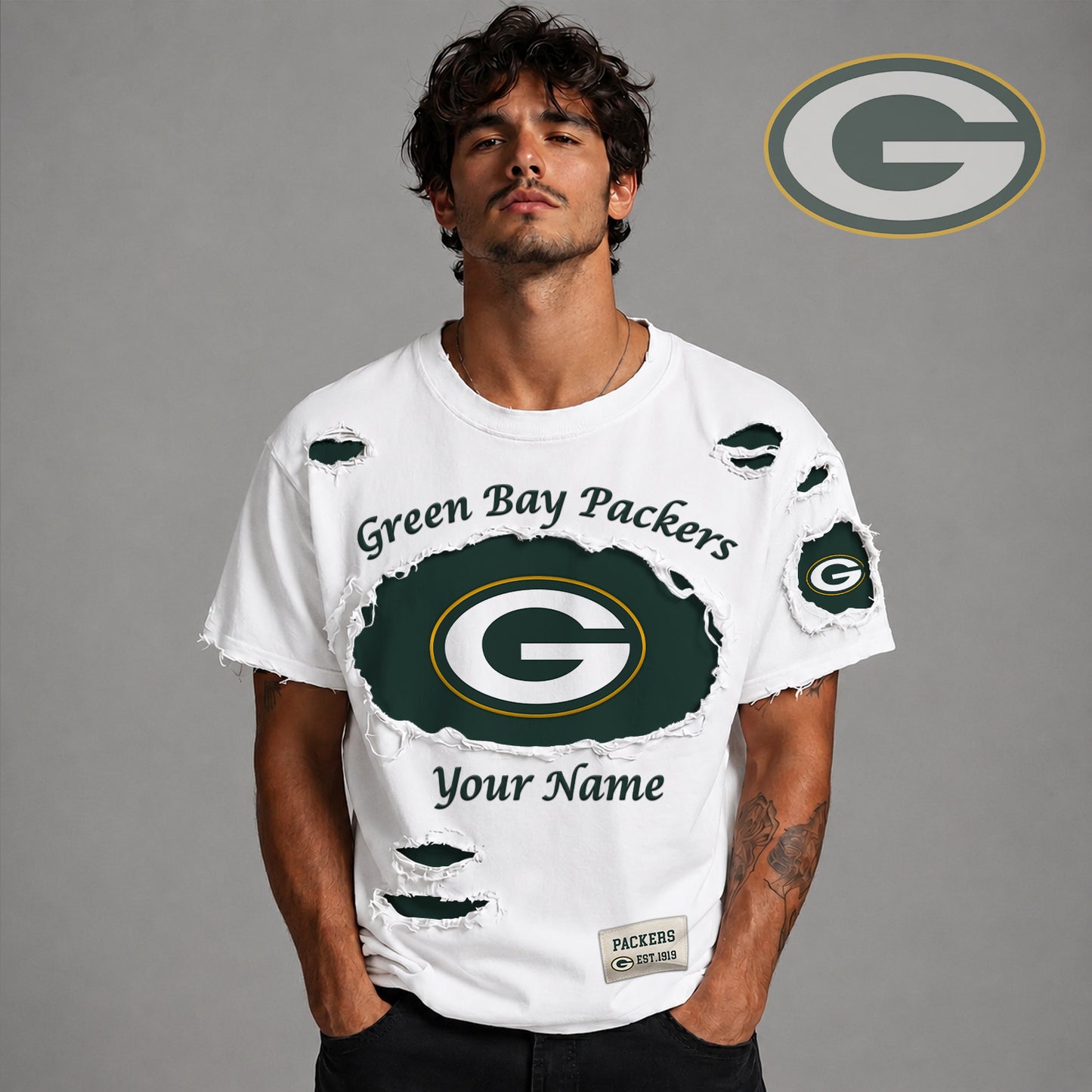 PREMIUM NFL X GB LUXURY CREW-Neck T-Shirt V3 FOR SUMMER HOLIDAY 180626