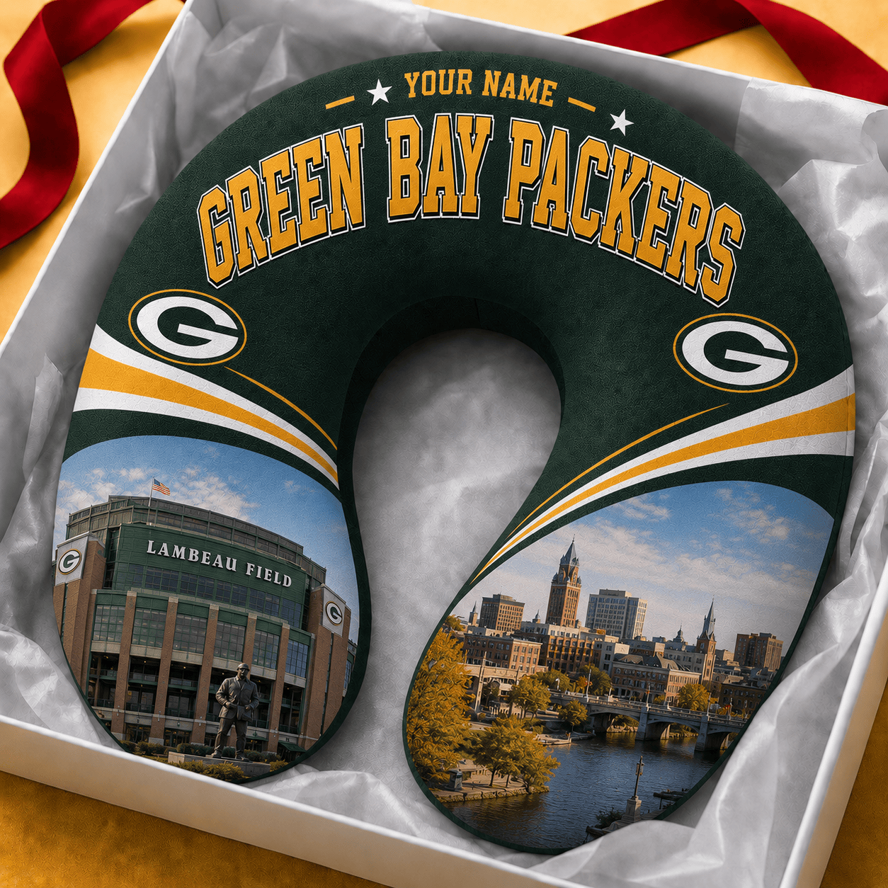 PREMIUM NFL  X GBP Special New Neck Pillow Custom  Name  100626