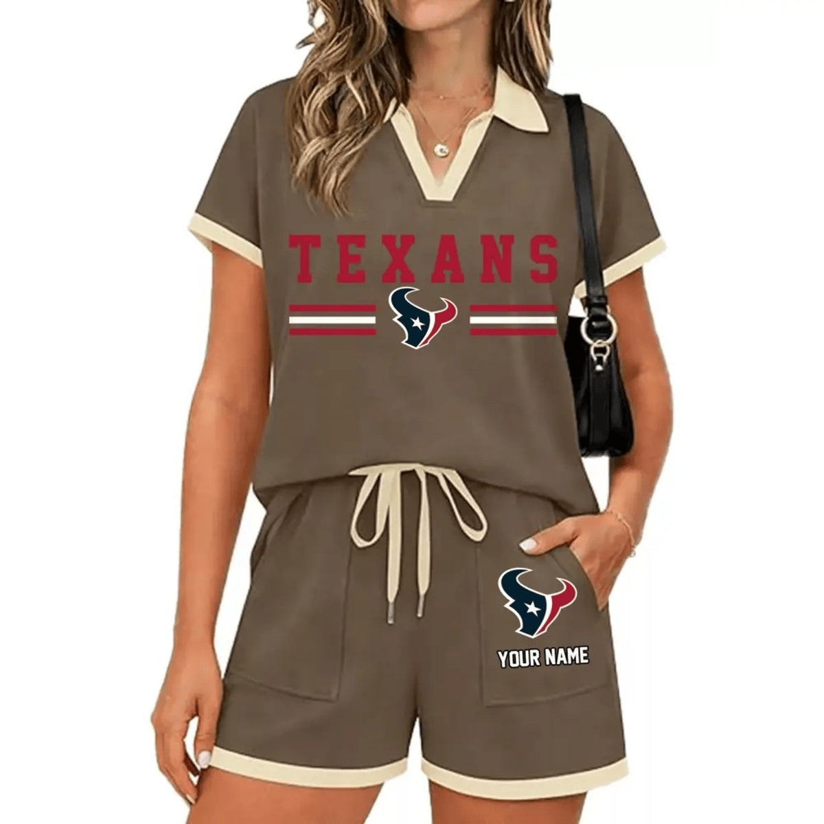PREMIUM NFL X HOU Retro Athletic Contrast Polo Set FOR SUMMER HOLIDAY NDT NHM 100626