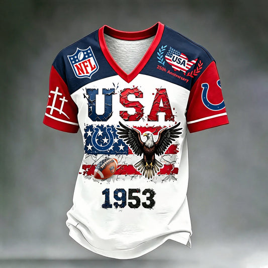PREMIUM NFL X IND LUXURY V-Neck T- Shirt V3 130626