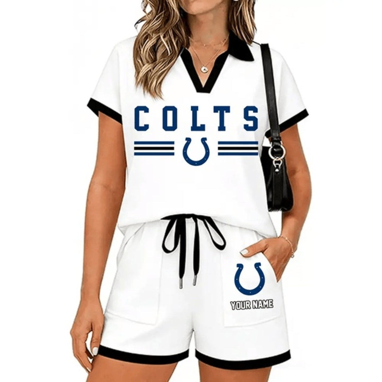 PREMIUM NFL X IND Retro Athletic Contrast Polo Set FOR SUMMER HOLIDAY NDT NHM 100626