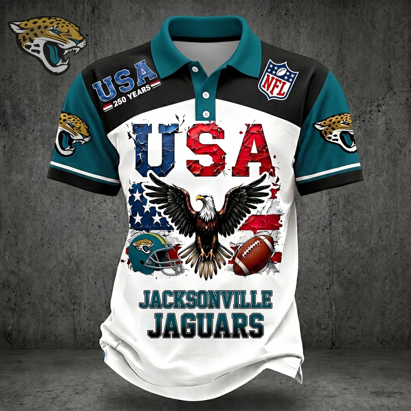 PREMIUM NFL X JAC 250TH Anniversary LUXURY POLO Shirt Shirt 170626