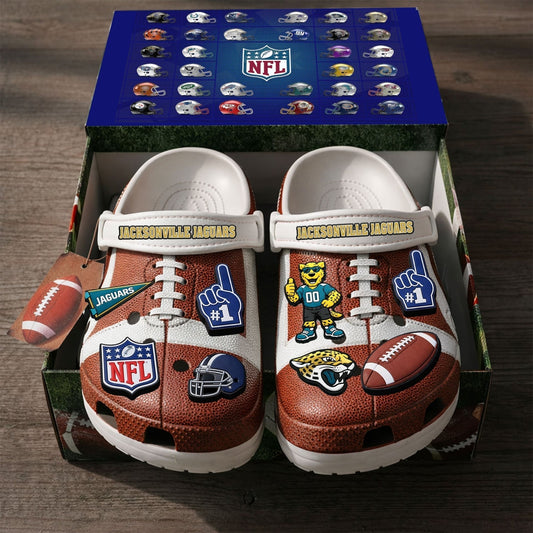 PREMIUM NFL X JAC CLOGS WITH CHARMS NDT NHM