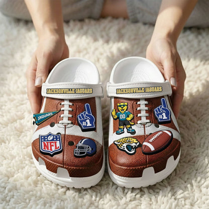 PREMIUM NFL X JAC CLOGS WITH CHARMS NDT NHM