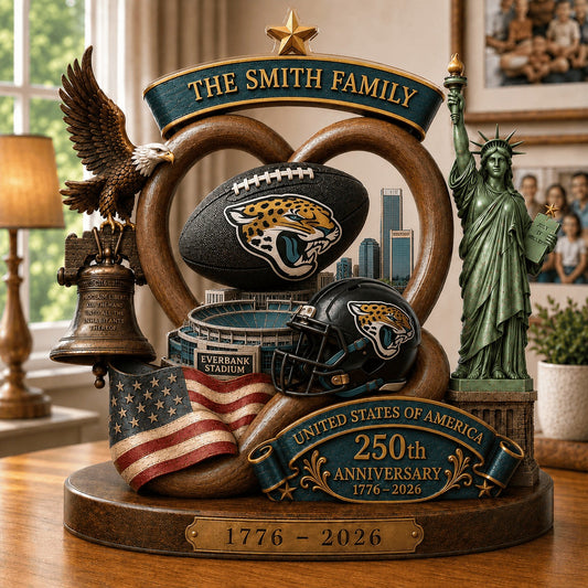PREMIUM NFL X JAC Team Mix 250th Anniversary Acrylic Block Plaque Custom Name  120626