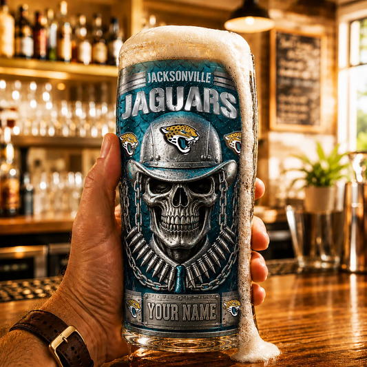 PREMIUM NFL X JJ Beer Glass Custom Name Gifts For Fan NDT VHM 020626