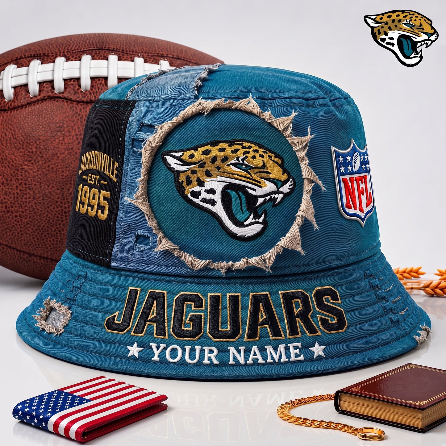 PREMIUM NFL  X JJ EXCLUSIVE Torn Fabric Legacy Bucket Hat For New Season 290626.