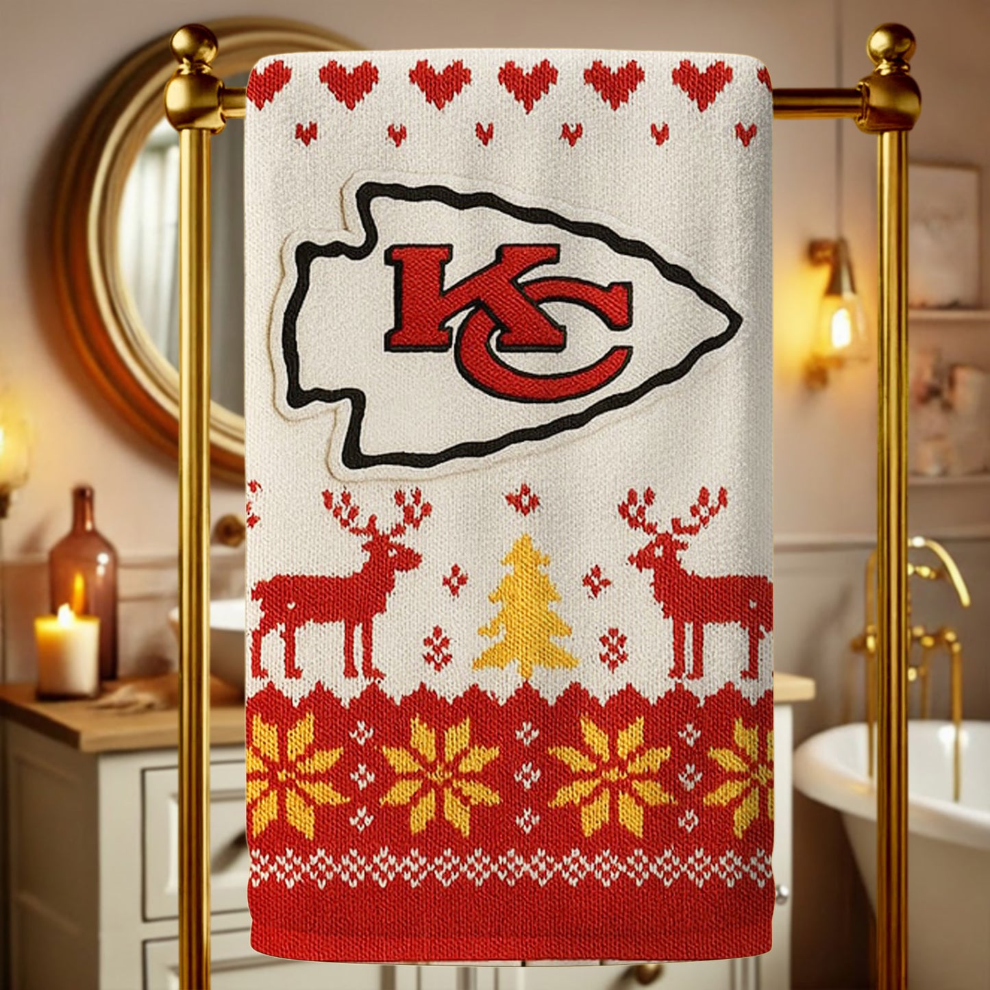 PREMIUM NFL X KC BATH TOWEL GIFT FOR FAN 2025 NDT NHM