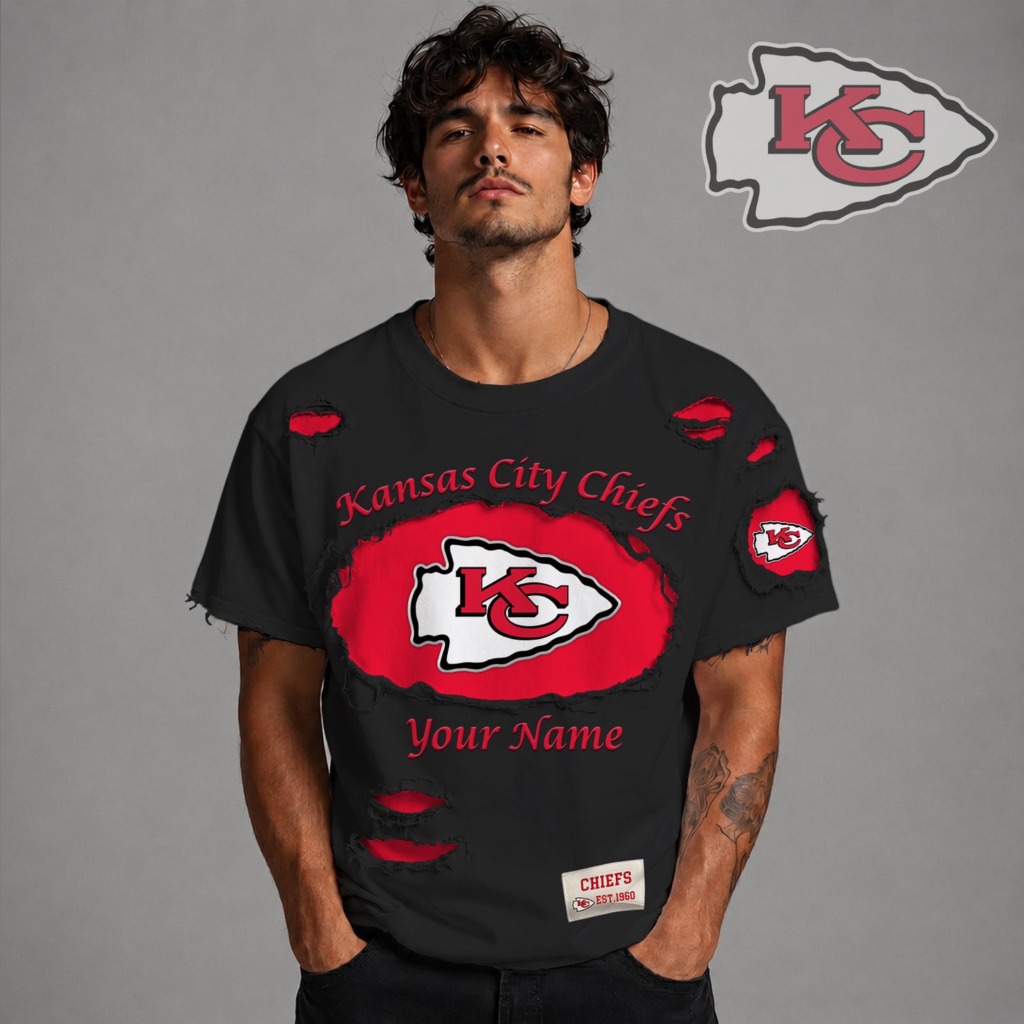 PREMIUM NFL X KC LUXURY CREW-Neck T-Shirt V3 FOR SUMMER HOLIDAY 180626