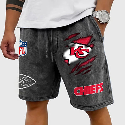 PREMIUM NFL X KCC CRACK SHORTS PANT FOR SUMMER HOLIDAY 130426 NDT NHM