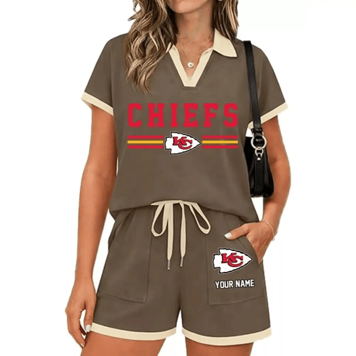 PREMIUM NFL X KCC Retro Athletic Contrast Polo Set FOR SUMMER HOLIDAY NDT NHM 100626
