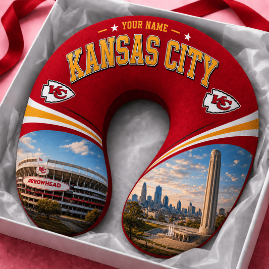 PREMIUM NFL  X KCC Special New Neck Pillow Custom  Name  100626