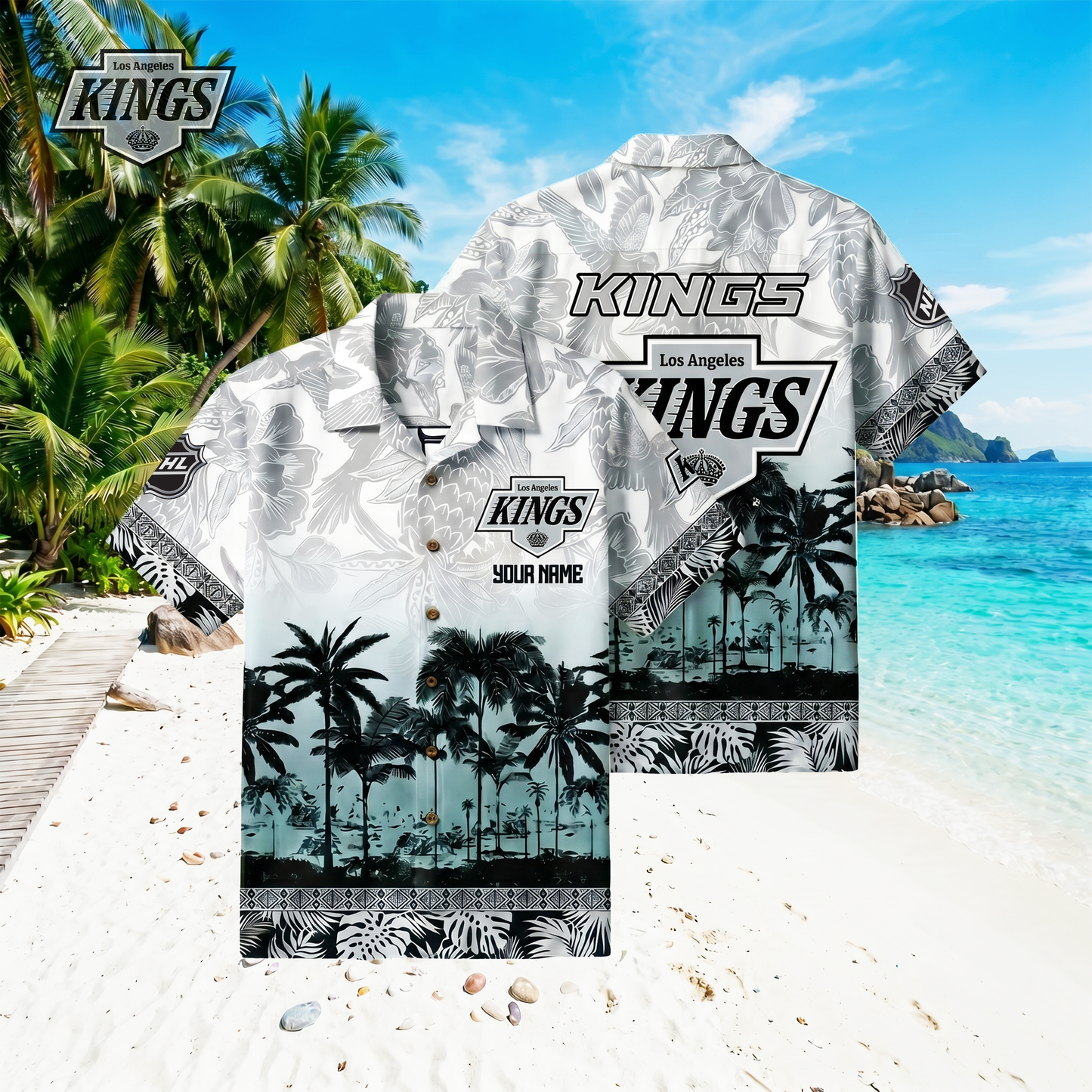 PREMIUM NHL X LAK Floral With Parrots Hawaiian Shirt NDT VHM 060526