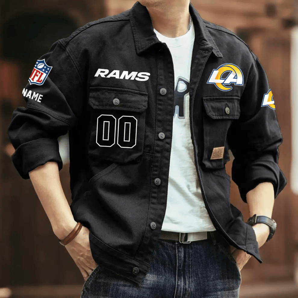 PREMIUM NFL X LAR Men's Denim Autumn Jackets NDT VHM 090626