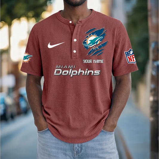 PREMIUM NFL  X  MD Crew neck button Henry Shirt Limited Editions NDT VHM 230426
