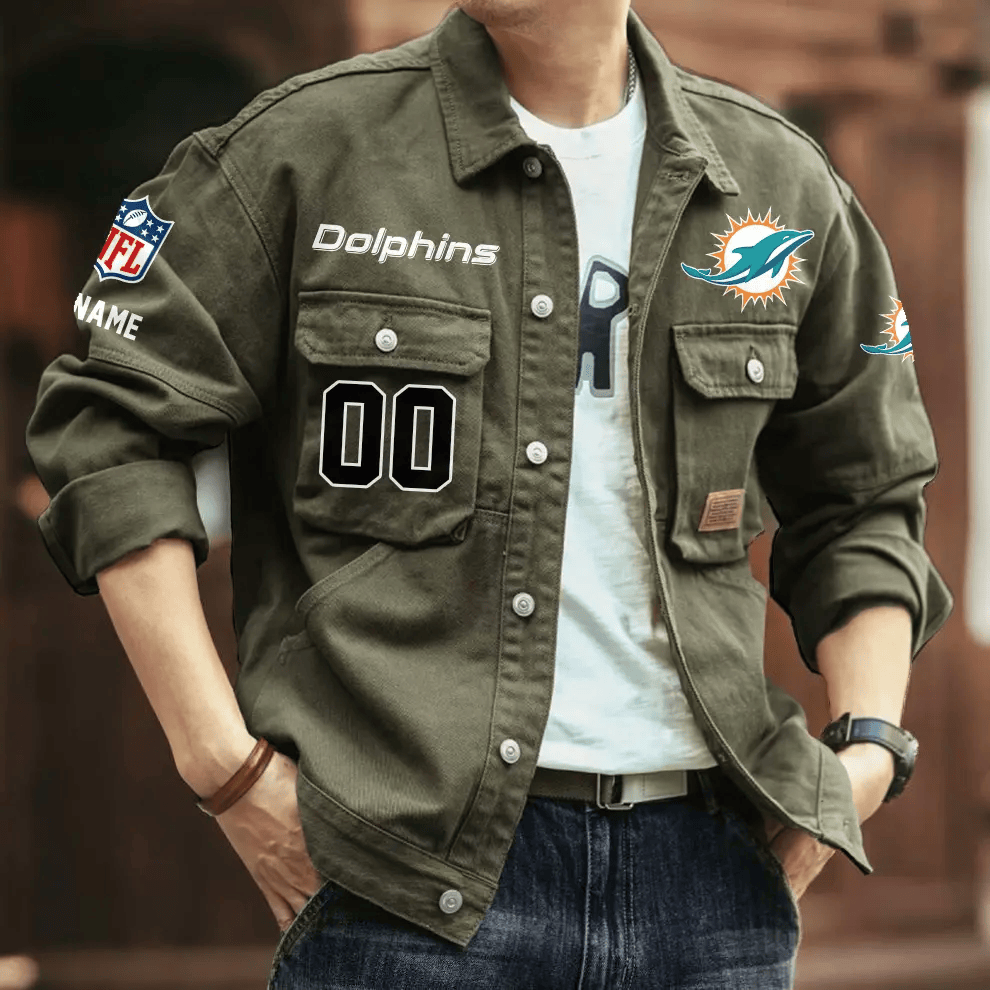 PREMIUM NFL X MD  Men's Denim Autumn Jackets NDT VHM 090626