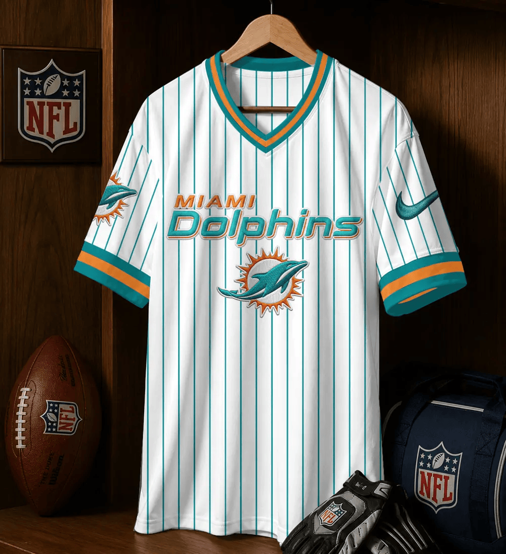 PREMIUM NFL X MIA CHARGER Casual Loose V neck Jersey NDT NHM 230526