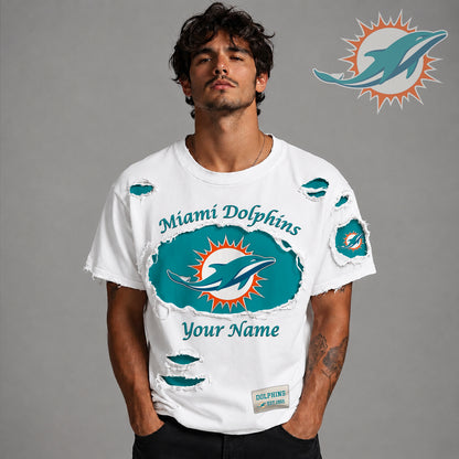 PREMIUM NFL X MIA LUXURY CREW-Neck T-Shirt V3 FOR SUMMER HOLIDAY 180626