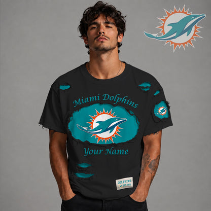 PREMIUM NFL X MIA LUXURY CREW-Neck T-Shirt V3 FOR SUMMER HOLIDAY 180626