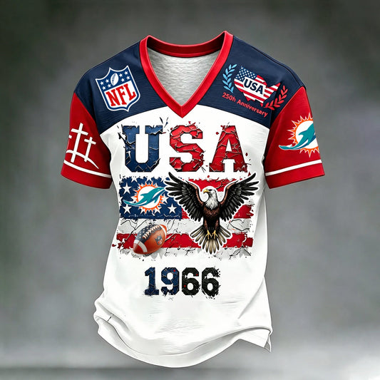 PREMIUM NFL X MIA LUXURY V-Neck T- Shirt V3 130626
