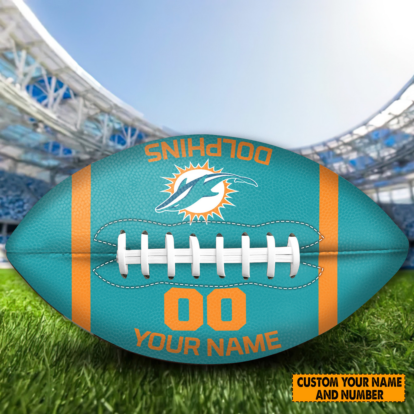 PREMIUM NFL X MIA Personalized Rugby Ball For Fan - Limited Edition NDT TDT