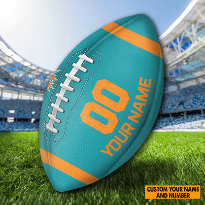 PREMIUM NFL X MIA Personalized Rugby Ball For Fan - Limited Edition NDT TDT