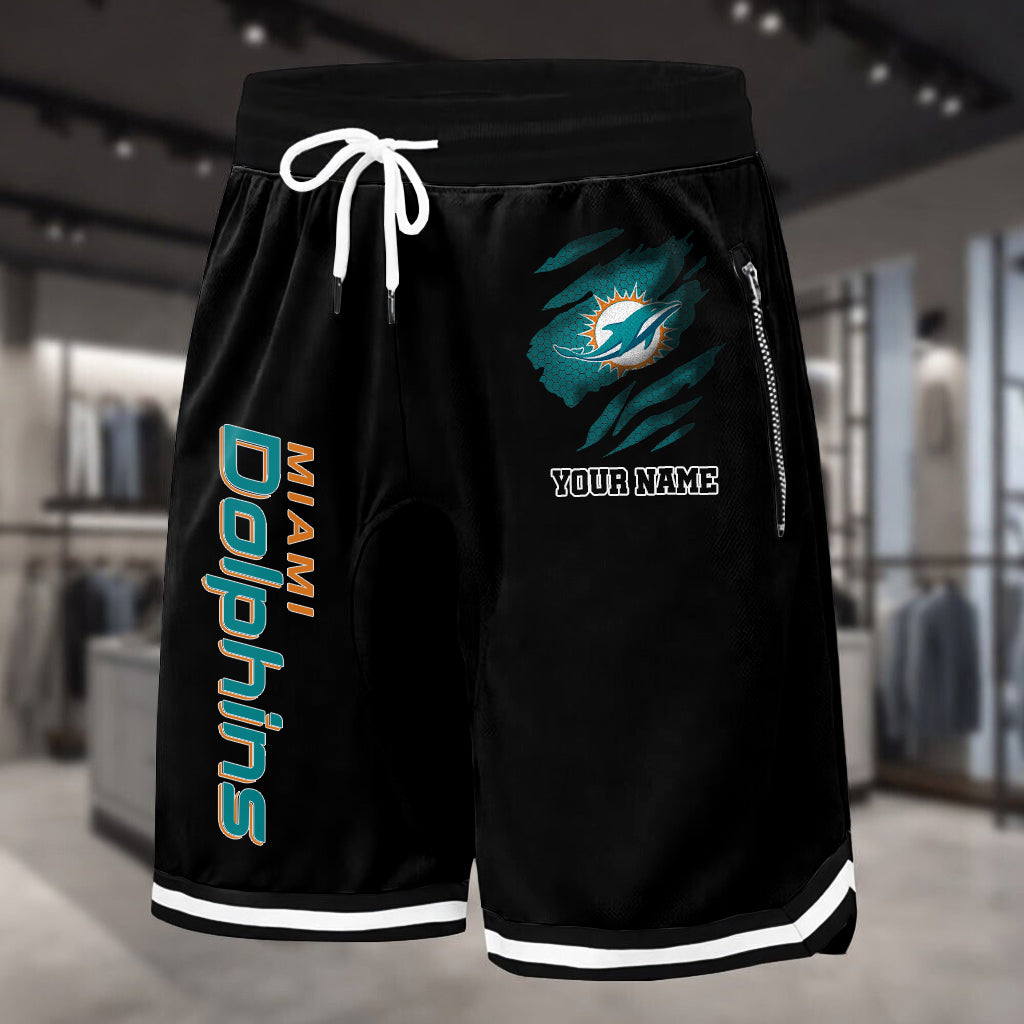 PREMIUM NFL X MIA Summer Fitness Breathable Basketball Shorts v2 NDT LVH 230426