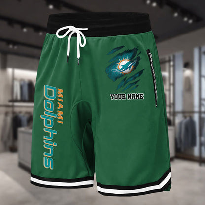 PREMIUM NFL X MIA Summer Fitness Breathable Basketball Shorts v2 NDT LVH 230426