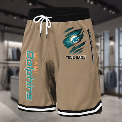 PREMIUM NFL X MIA Summer Fitness Breathable Basketball Shorts v2 NDT LVH 230426