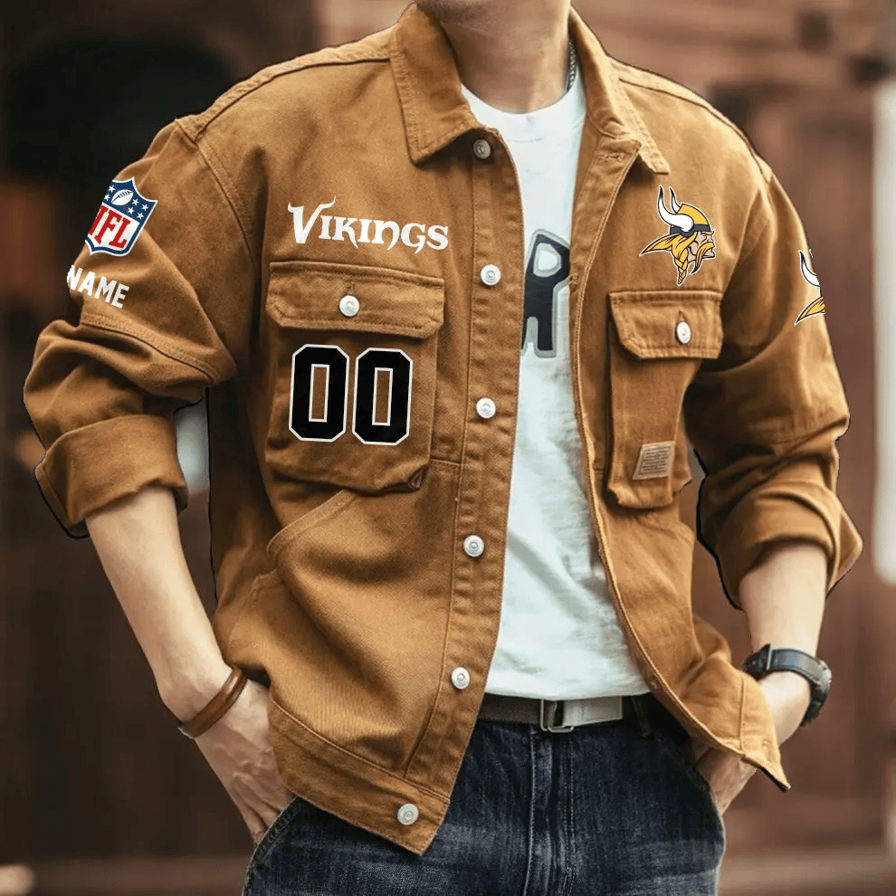 PREMIUM NFL X MV Men's Denim Autumn Jackets NDT VHM 090626