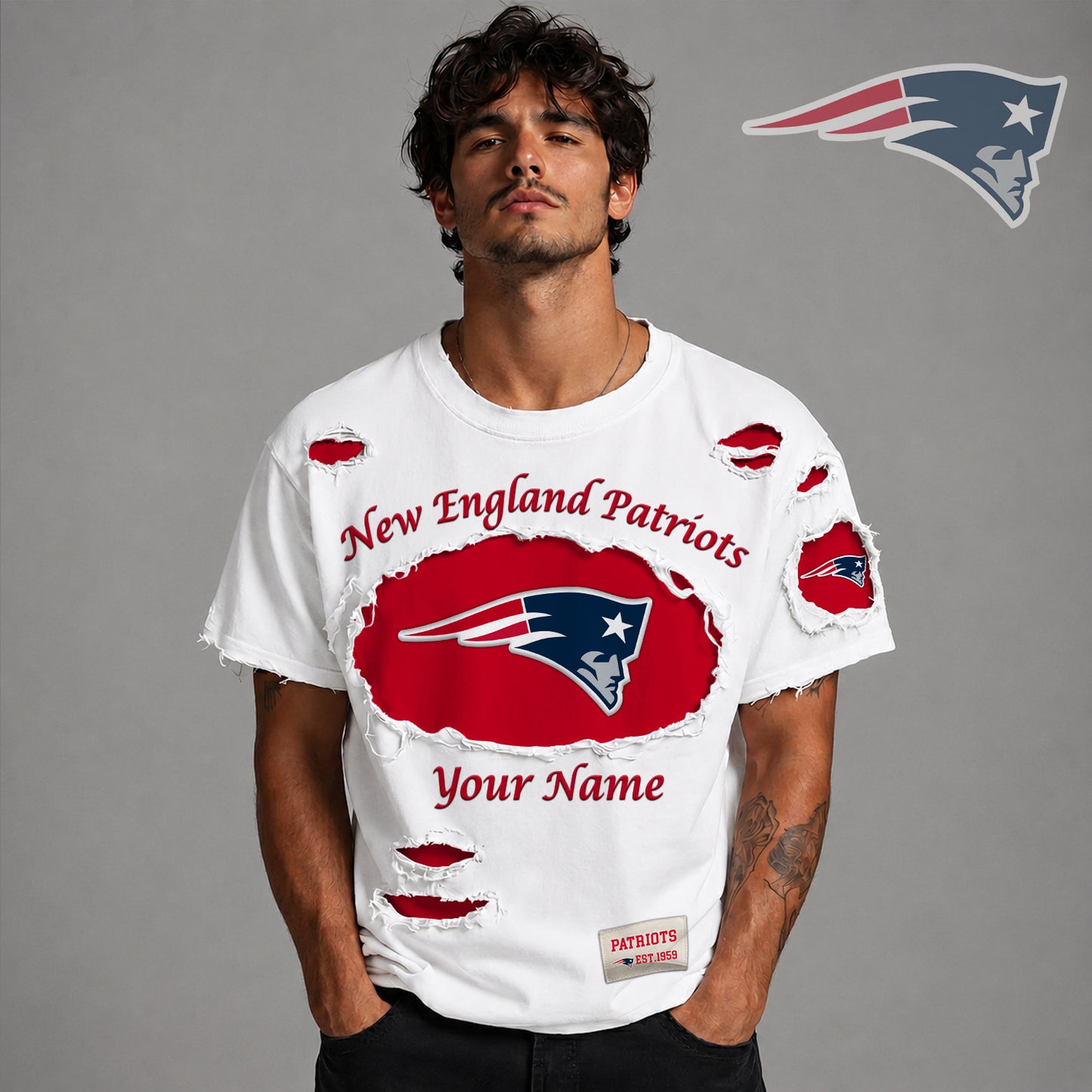 PREMIUM NFL X NE LUXURY CREW-Neck T-Shirt V3 FOR SUMMER HOLIDAY 180626