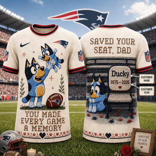 PREMIUM NFL X NEP Custom Premium NFL 3D Faux-Stitch Dad Memorial Shirt NDT NTN 220526