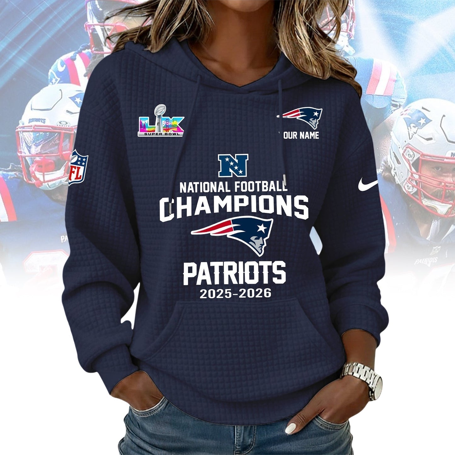 PREMIUM NFL X NEWPAT WOMEN WAFFLE FOR CHAMPIONSHIP NDT NHM