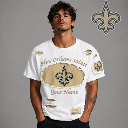 PREMIUM NFL X NO LUXURY CREW-Neck T-Shirt V3 FOR SUMMER HOLIDAY 180626