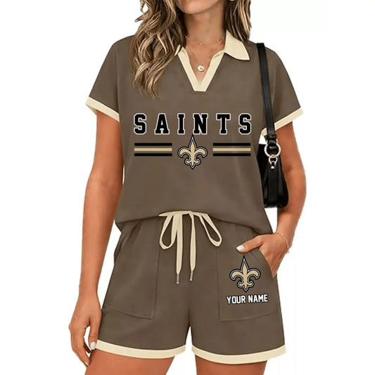 PREMIUM NFL X NO Retro Athletic Contrast Polo Set FOR SUMMER HOLIDAY NDT NHM 100626