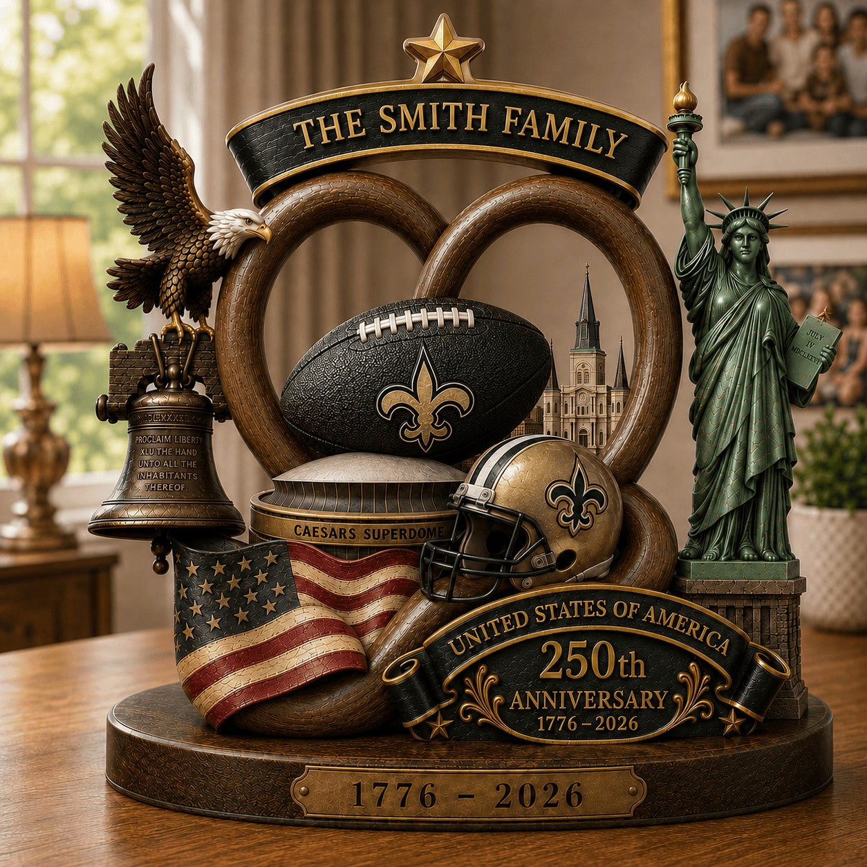 PREMIUM NFL X NO Team Mix 250th Anniversary Acrylic Block Plaque Custom Name  120626
