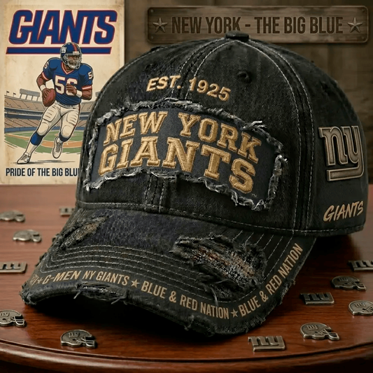 PREMIUM NFL X NYG Denim Washed Custom Name HAT NDT NHM 050526