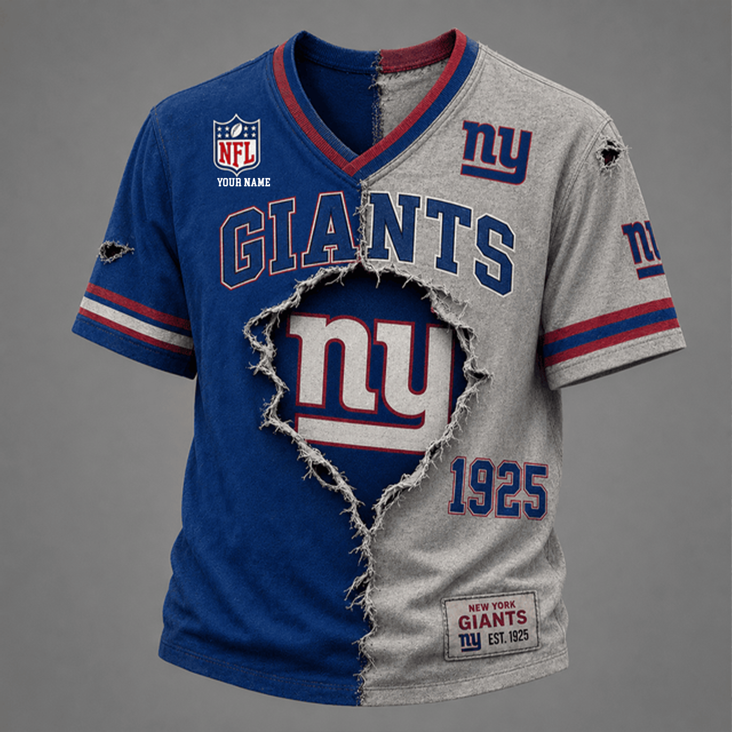 PREMIUM NFL X NYG GAME DAY  V-Neck T Shirt FOR SUMMER HOLIDAY NDT VHM 050626