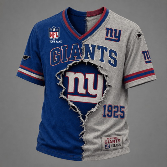 PREMIUM NFL X NYG GAME DAY  V-Neck T Shirt FOR SUMMER HOLIDAY NDT VHM 050626