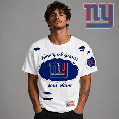 PREMIUM NFL X NYG LUXURY CREW-Neck T-Shirt V3 FOR SUMMER HOLIDAY 180626