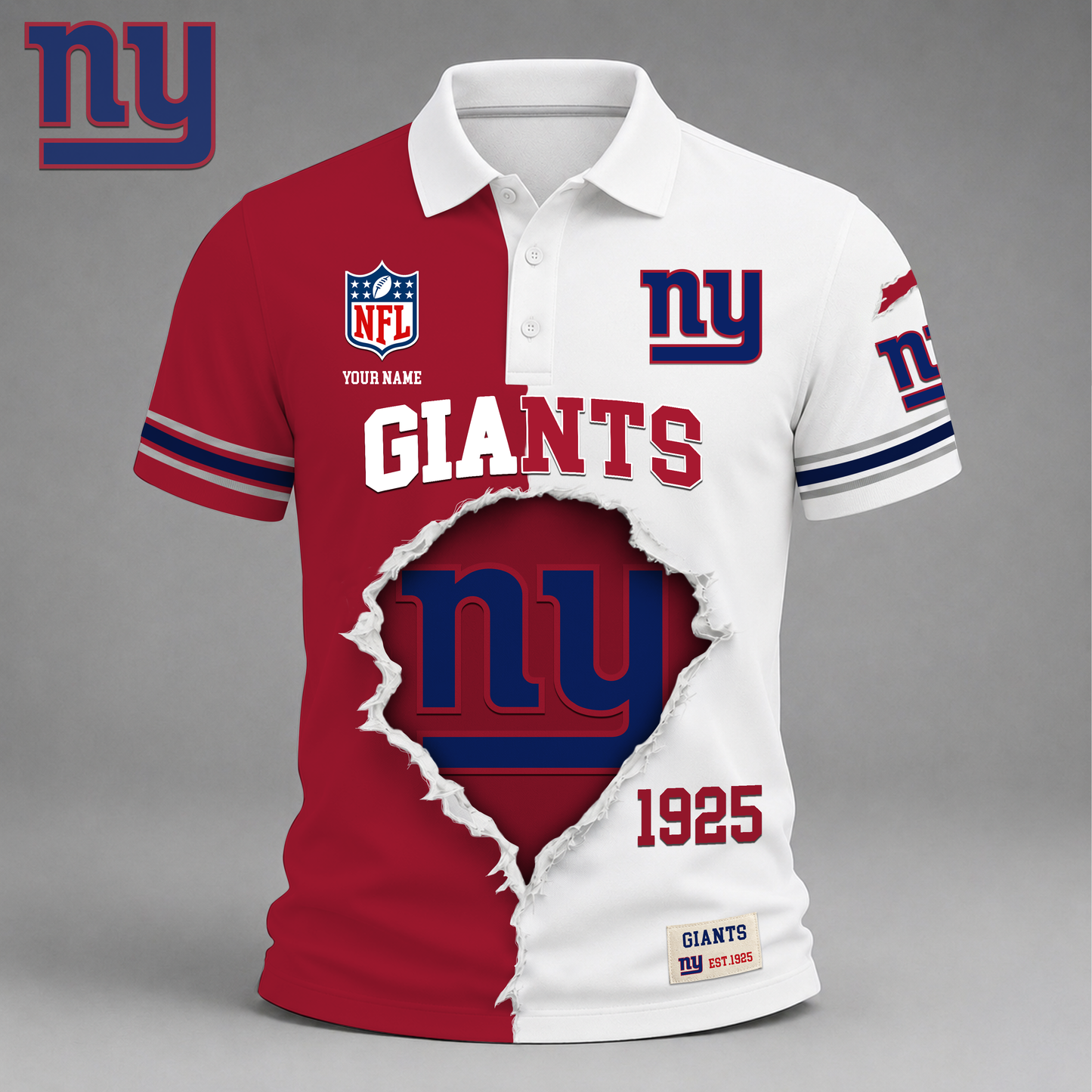 PREMIUM NFL X NYG LUXURY V-Neck POLO SHIRT 150626