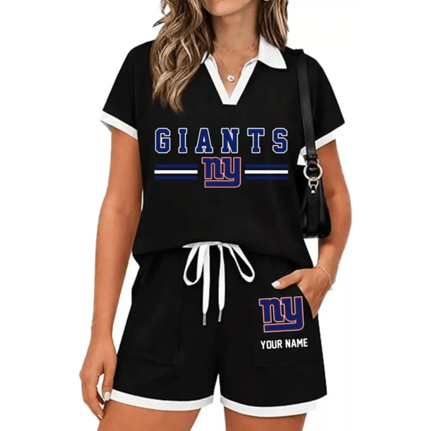 PREMIUM NFL X NYG Retro Athletic Contrast Polo Set FOR SUMMER HOLIDAY NDT NHM 100626